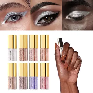 8PCS Glitter Eyeshadow Set, Multichrome Glitter Shimmer Eye Looks Waterproof Long Lasting Quick-Drying Sparkling Eye Shadow Liquid Highlighter Christmas Makeup Kits (Magic Color) Mini Liquid Eyeshadow matte easy-carry eye shadow