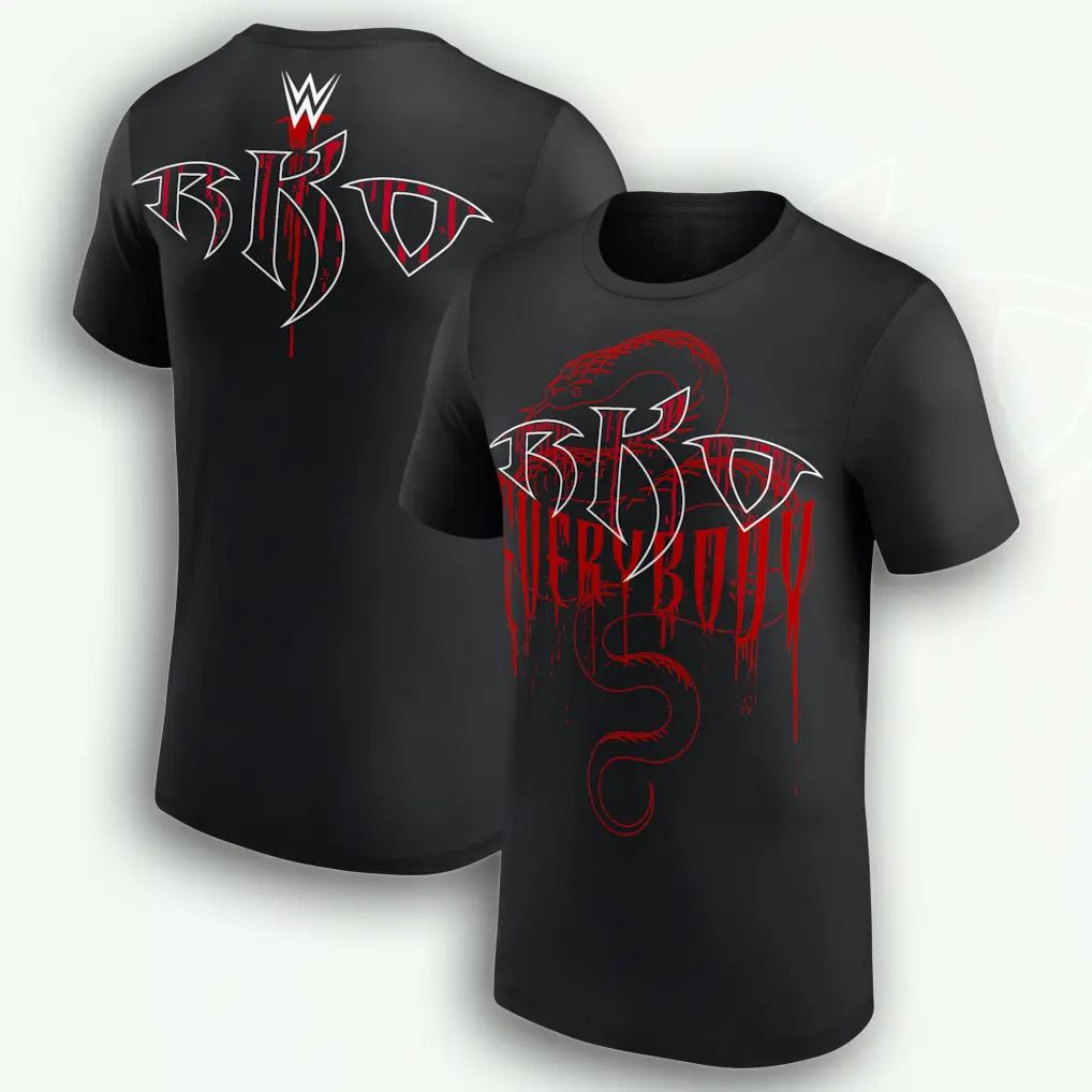 Randy Orton RKO Everybody Drip Graphic Tee, Black Wrestling Fan Shirt, WWE Unisex Streetwear Gift, Casual Tee Him Her