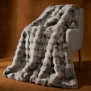 SpottedCozy | Cow Print Faux Fur  Blanket & Ultra-Soft Dual-Sided Bubble Blanket | Throw Twin | Plush Weighted Fuzzy Blanket for Sofa, Bedroom, Living Room, Super Soft Warm for Adults Kids Girl Gifts Bedroom Couch Sofa Travel, Black/Pink/Camel/Gray