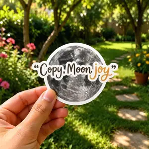 Copy Moon Joy Sticker, Artemis II Mission Sticker, Moon Landing Vinyl Sticker