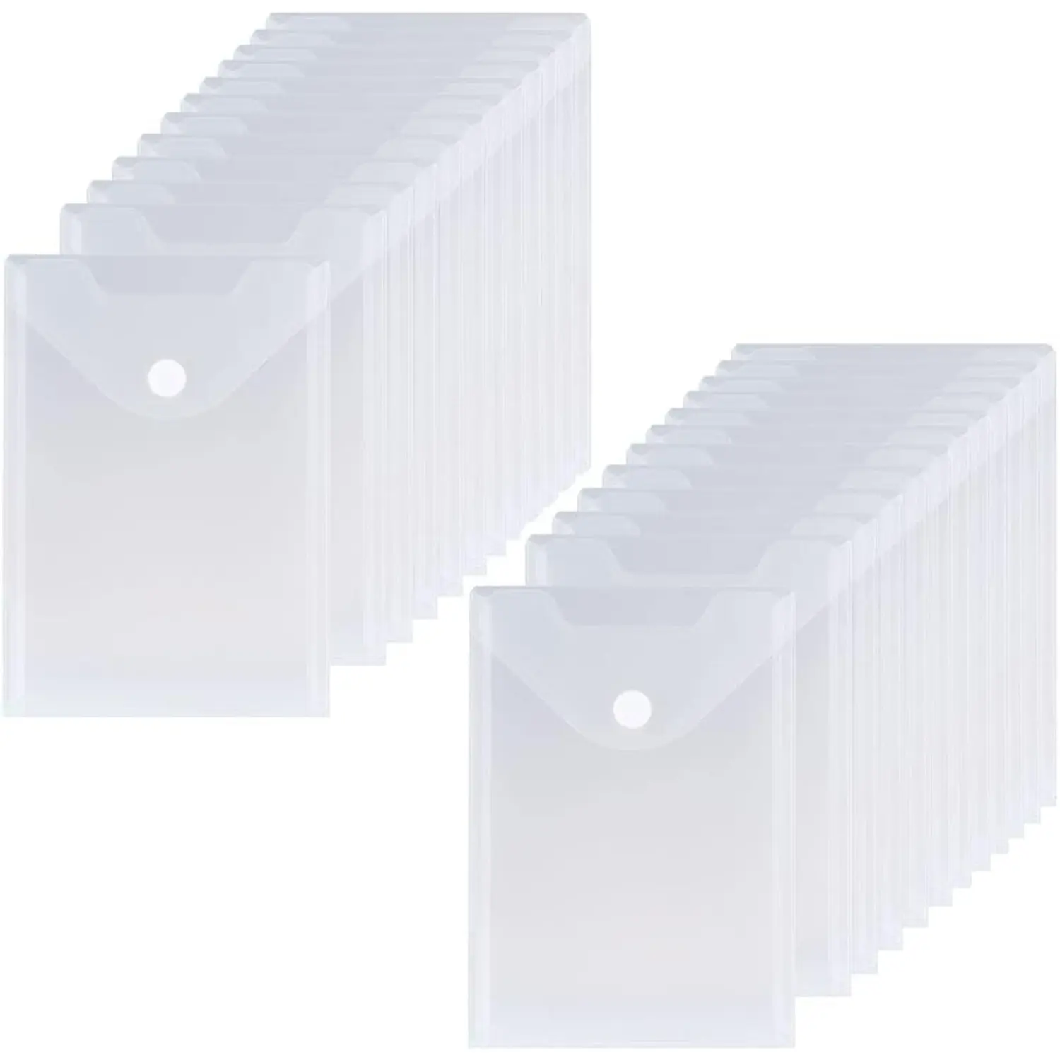 24 Pcs Clear Plastic Envelopes with Snap Button,Waterproof Transparent File Folder Pockets,Plastic Document Pouches Wallet Set for School,Office & Receipt Storage,Fathersdaygift,Hand Tools Kits
