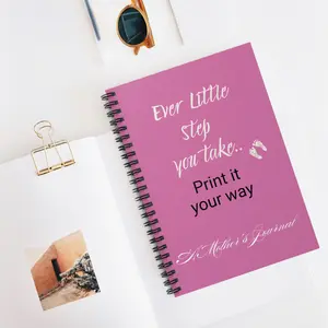 Ever Little Step Spiral Notebook - Mother's Journal, Personalized Stationery, Gift for Moms, Ruled Line, Inspirational Journal, Baby [...]