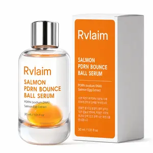 30ML Salmon PDRN Bounce Ball Serum, Korean Skincare Face Serum with Caviar Extract, Lightweight Hydrating Essence for Glow Skin, Barrier Support and Plump Looking Skin