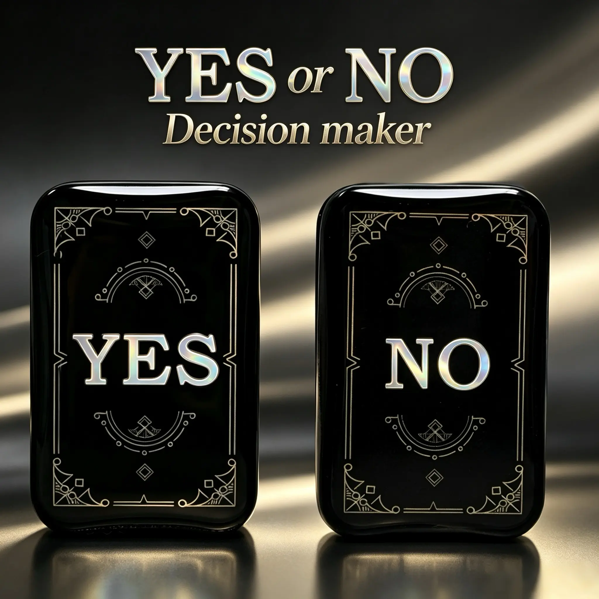 YES or NO Decision Maker, Magnetic Metal Fidget Slider Toy, EDC Fingertip Stress Reliever, Push Slider for Anxiety Relief, Fun Desk Toy for Adults
