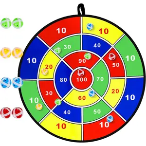 Dart Board Game Set-29 Inches with 8 Sticky Balls for Kids & Adults Indoor Outdoor Fun Toy for Birthday Parties & Family Gatherings
