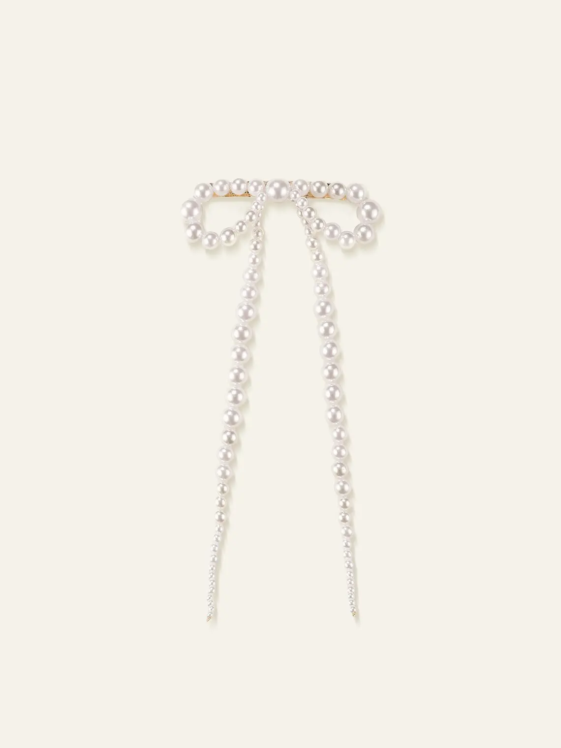 Azazie Pearl Bow Barrette Statement Pearl Bow Secure Bridal Bridesmaid Wedding Formal Alloy Barrette