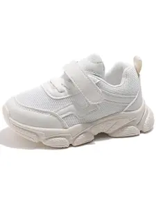 Toddler Boy's Velcro Design Sneakers, Casual Sporty Breathable Comfortable Non-slip Athletic Trainers, All-match Round Toe Shoes for Daily Wear