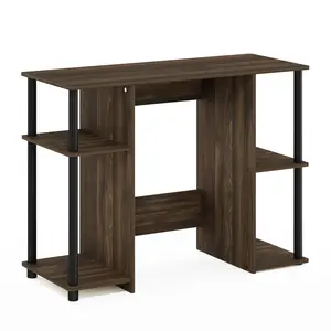 Desk setup upgrade made easy: the JAYA Desk in Columbia Walnut pairs a 38.4-inch desk with extra shelves and open storage, so your space stays clean, practical, and ready for a dorm, bedroom, or home office.