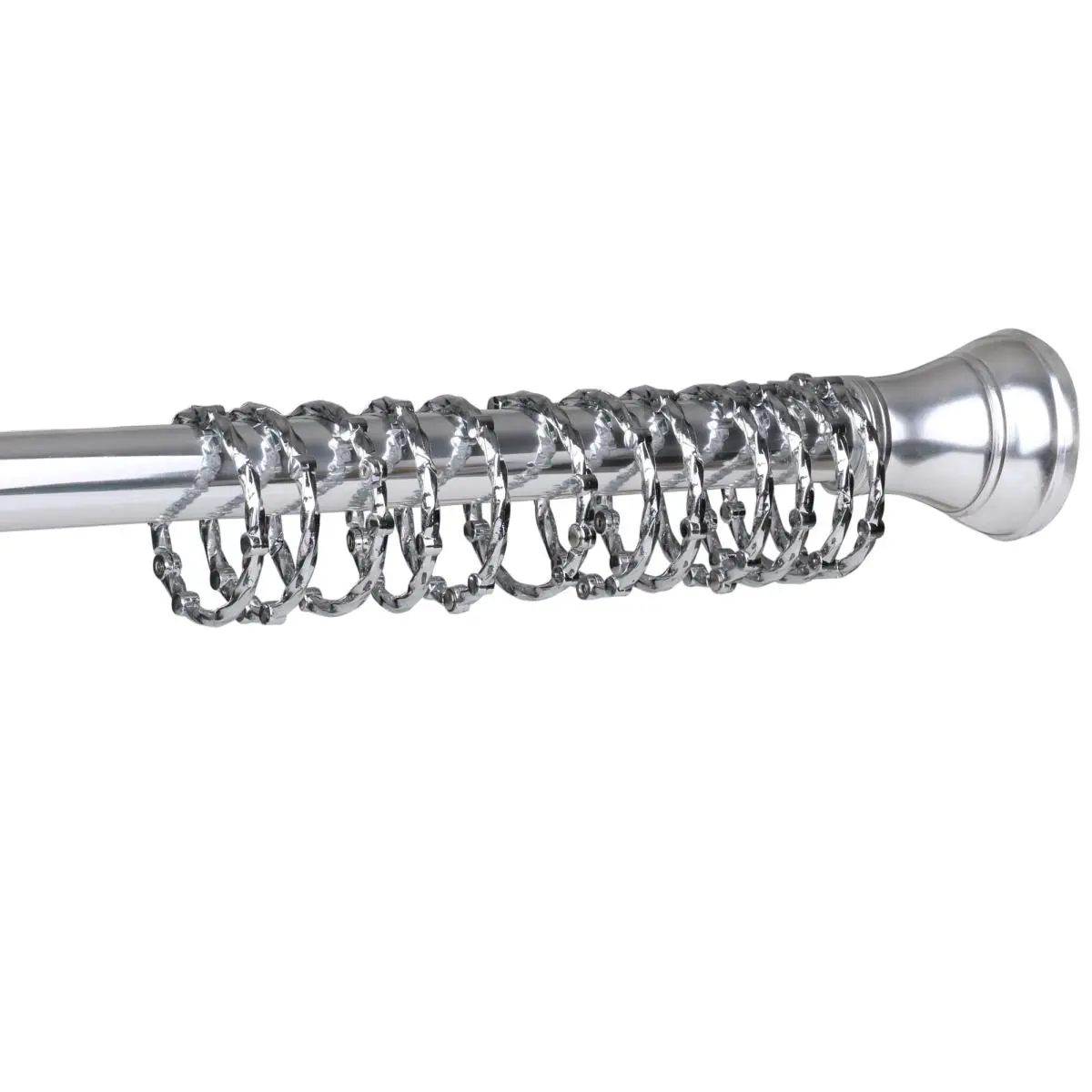 212 MAIN 12-Piece Rustproof Zinc Alloy Shower Hooks Set, Polished Chrome Bathroom Fixture Accessory, Fits Shower Curtain Rods for Liners