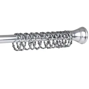 212 MAIN 12-Piece Rustproof Zinc Alloy Shower Hooks Set, Polished Chrome Bathroom Fixture Accessory, Fits Shower Curtain Rods for Liners