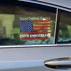 (3 pieces pack)1776-2026 250th Anniversary of The Independence of USA Sticker, American Flag Patriotic Vinyl Sticker, Bumper Decal for Car, Windows, Refrigerator (10*13cm)
