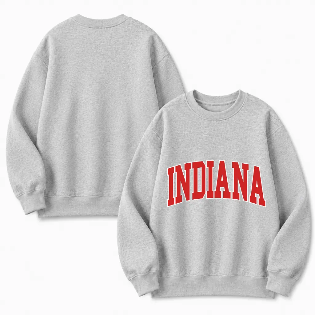 Vintage Varsity Graphic Tee – Retro College Style Oversized Streetwear T-Shirt Indiana 2 text perfect unisex gift sweatshirt hoodie