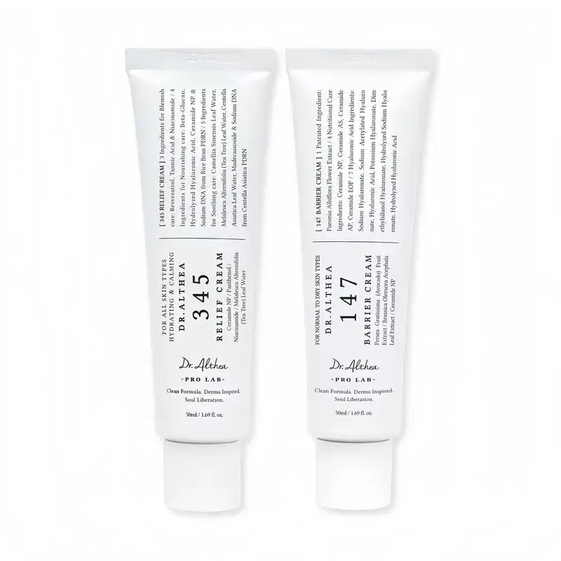Dr. Althea 345+147 Relief Cream, Daily Face Moisturizer, BlemishRelief Care, Soothing Recovery & Moisture, Korean Vegan Skin Care for All skin Types, 1.69 Fl Oz