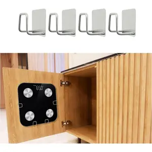 Scale Holder for Bathroom Wall - 4pcs Universal Bathroom Scale Body Weight No-Drill Stand for Wall Cabinet Home