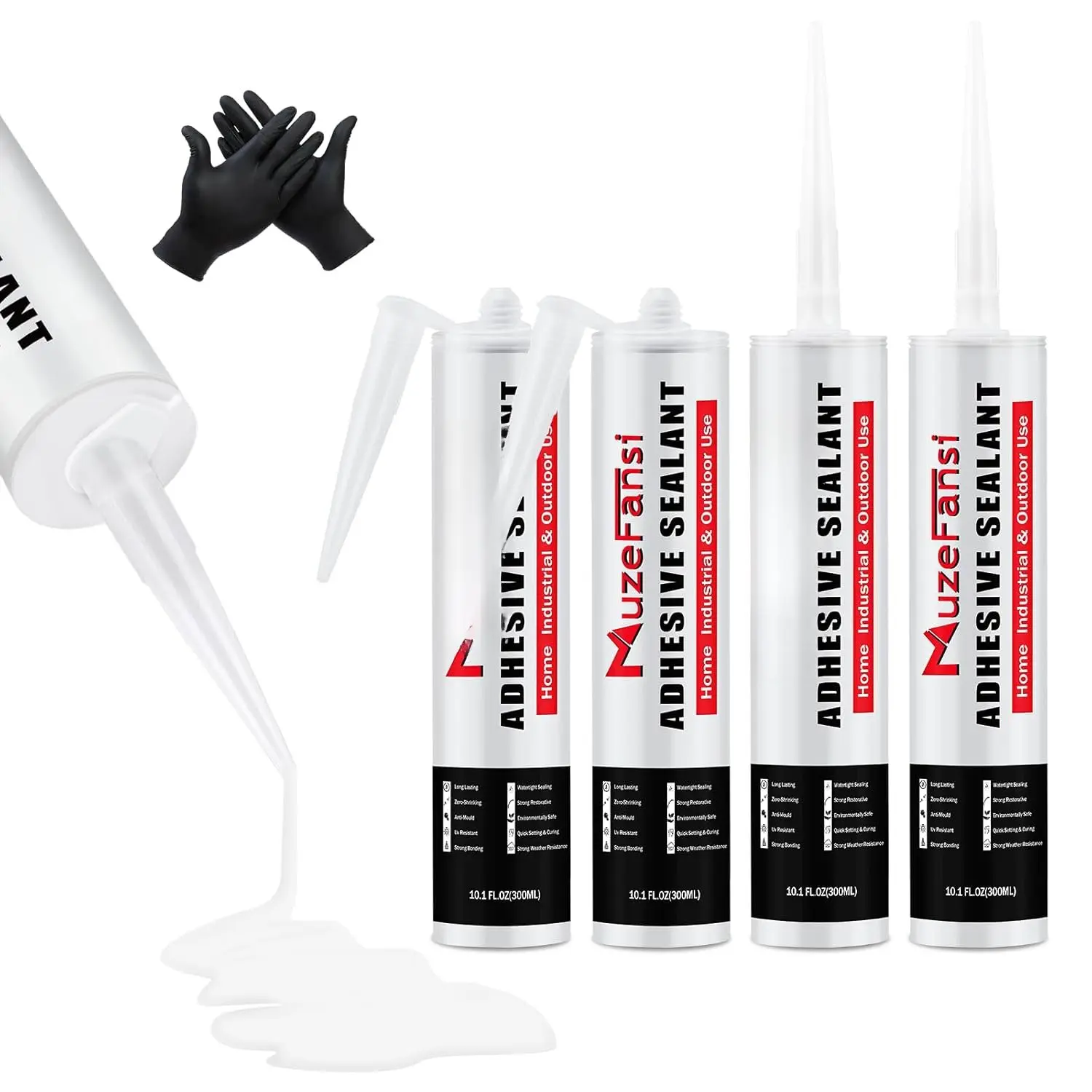 RV Roof Lap Sealant Self Leveling,4 Pack RV Roof  Sealant White,  Flexible EPDM RV Sealants and Caulking Exterior Repair Kit for Campers,, Motorhomes
