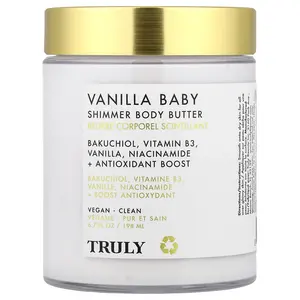 Truly Beauty Vanilla Baby Shimmer Body Butter, 6.7 fl oz (198 ml)