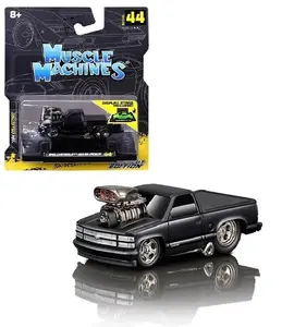 MUSCLE MACHINES 1993 CHEVROLET 454 SS PICKUP MATT BLACK 1:64 SCALE DIECAST MODEL CAR 15584-3I
