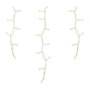 Ledup Manufacturing Group 266838 135L Christmas Compact Icicle Light Set, Warm White