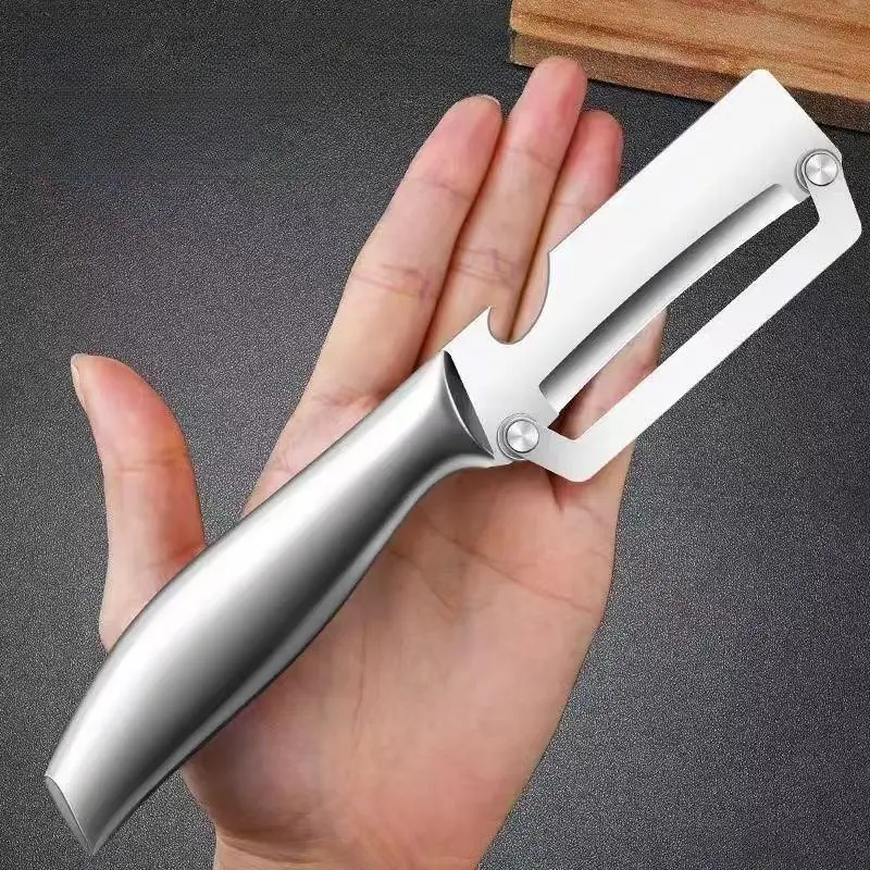 Heavy Duty Peeler, Stainless Steel Multi-Functional Rustproof Kitchen Gadget for Weeknight Dinner Prepping, Peeling, Vegetable, Weeknight Dinners, All-Round Peeling Power, Durable, Multi-Tool, Easy To Rinse Clean