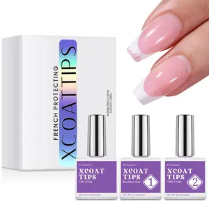 btartboxnails XCOATTIPS French Protecting DUO builder gel and top coat set to Protect French XCOATTIPS, No More French Tips Area chipping