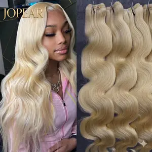 JOPEAR【12A Premium Upgraded】613 Blonde Body Wave Human Hair Bundles 30 Inch 12A  Unprocessed Brazilian Virgin Hair 3 4 Bundles Honey Blonde Colored Real Human Hair Bundles Fast Shipping #Summer