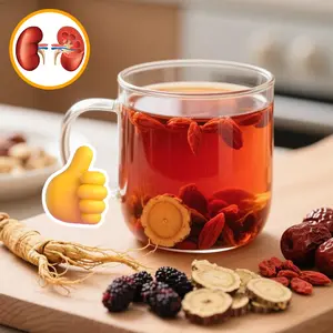 Health preserving flowers, plants, tea leaves-Kidney Tea Formula, Ginseng Six Treasures Tea Organic Kidney Cleanse Tea, Traditional Kidney Cleansing Tea for Men & Women,Christmas gift,Recommend to a friend Herbal Alkaline Natural