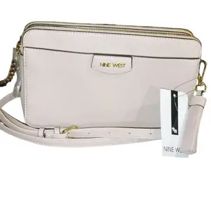Nine West Pale Rose Aven Mini Purse with Zipper Closure, Durable Design, and Adjustable Strap