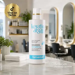 Karvannall Professional Keratin & Argan Oil Repair Shampoo -Deep Cleansing & Anti-frizz Treatment for Damaged Hair Color safe (16.9 fl oz) outdoorfun
