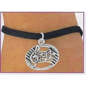 Music Staff Leatherette Bracelet