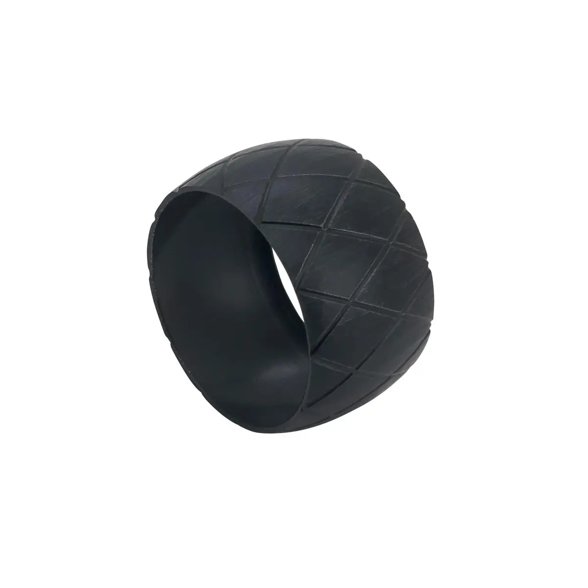 Saro Lifestyle NR642.BK Harlequin Brass Round Napkin Rings - Black, 4-Piece Set with Refined Look