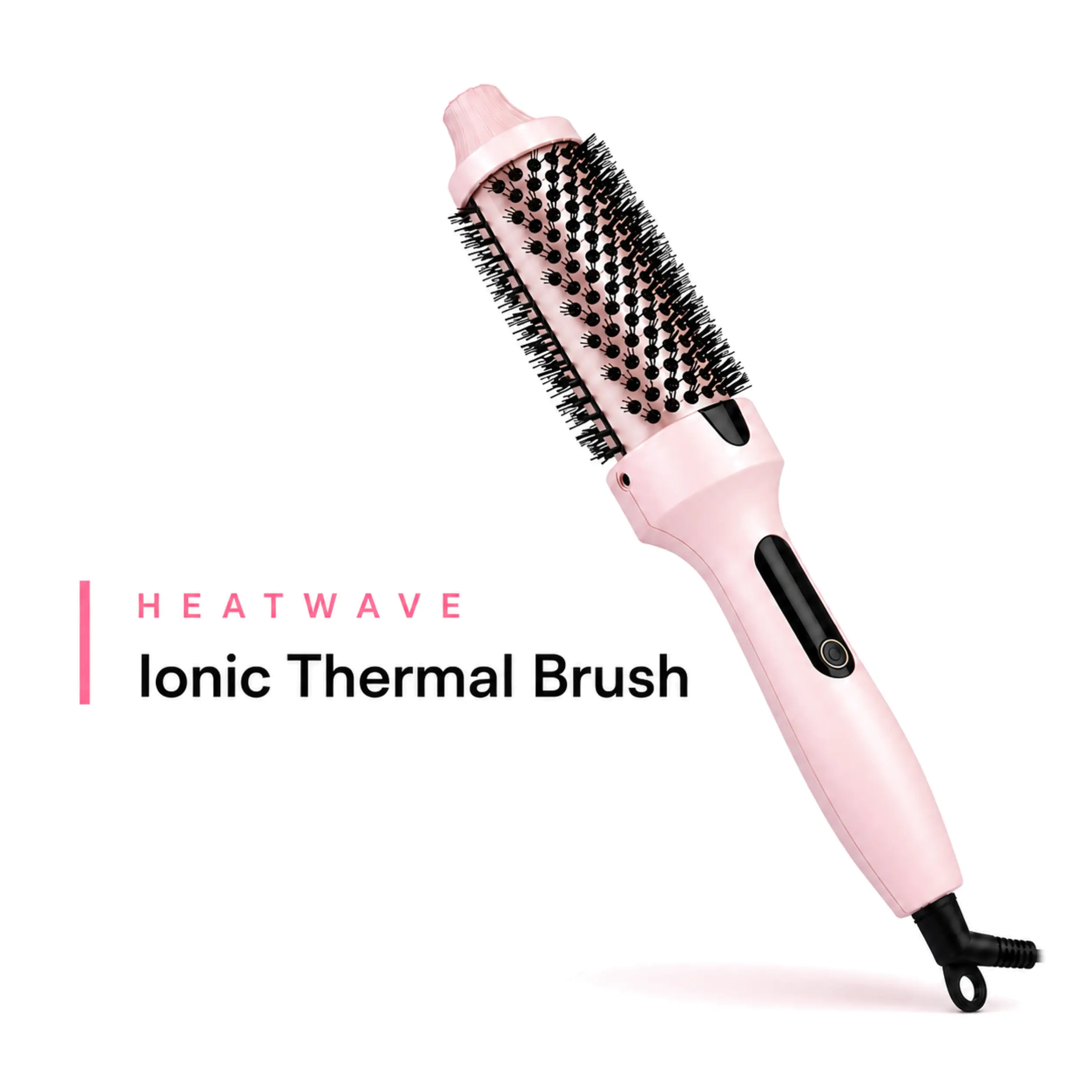Boost 1.5 inch Heated Round Brush,Thermal Brush,Dual Voltage, Pink, Less Damage,  Hair Heated Curler Brush,Negative Ions Single,for wavy hair,hairstyling,long-lasting wave,Detangler Straightening,summer vibes,Crimper Curling Irons,father'sday