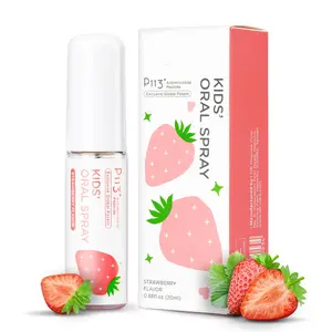 Mouth Spray for Kids Toddler Toothpaste Helper Fluoride Free Baby Toothpaste Cavity Protection Oral Care with Natural P113+ Antibacterial Peptide for Newborns to Age 12(Strawberry)