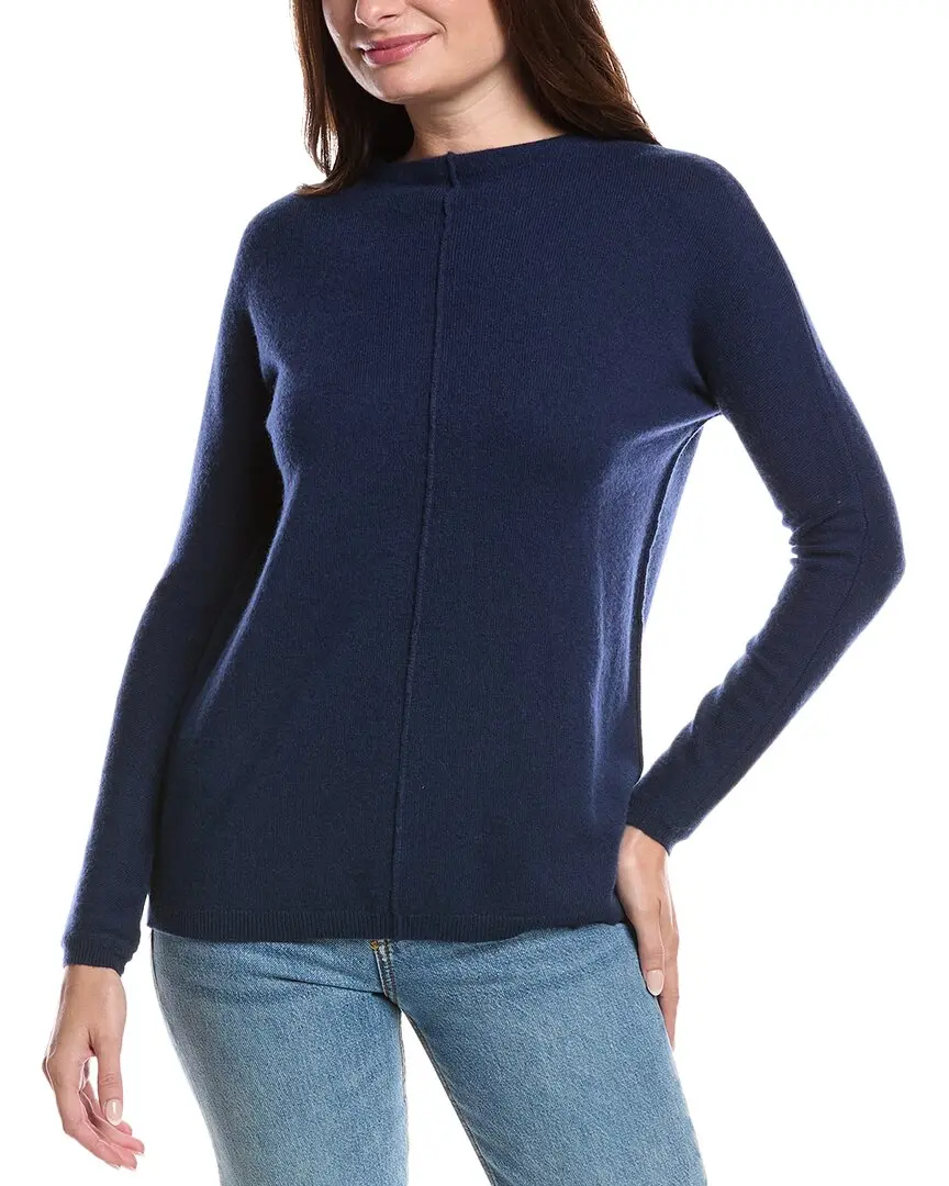 Forte Cashmere Seamed Easy Funnel Neck Cashmere Sweater Forte Cashmere Seamed Easy Funnel Neck Cashmere Sweater