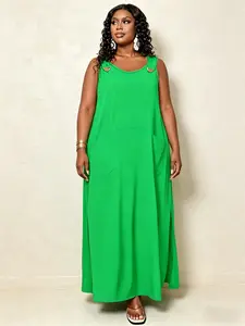 Modest Plus Size Dress for Women, Elegant Solid Color Comfy Dress, Perfect Mother's Day Gift