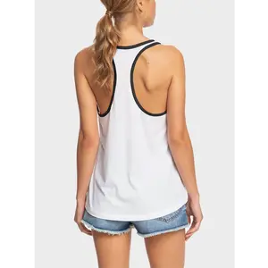 Womens Tri-Blend Racer Back Tank Top with Contrast Binding