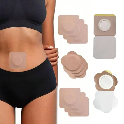 100 Pcs Disposable Castor Oil Patches, Organic Cotton Belly Button Patch Covers, Leak-Proof & No Wash Design for Daily Effective Application