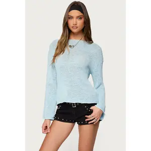 Drop Shoulder Light Knit Sweater