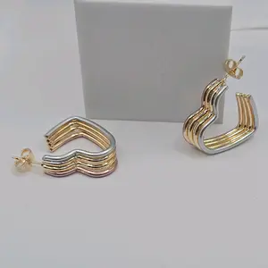 Hearts  fashion earrings, three colors, and multiple style design gold-plated accessories women