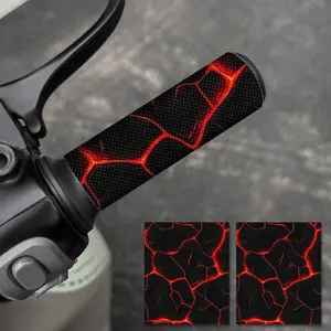 2PCS Cool Crack Motorcycle Stickers Lightning Effects Tech Style Handlebar Decals for Honda Yamaha Kawasaki Bmw Personalized Decoration Modification Car Enthusiasts Diy Decals