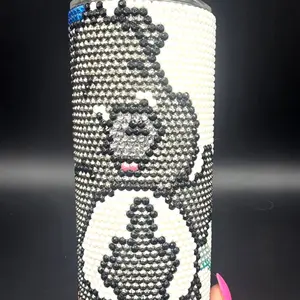 Handmade Rhinestone Care Bear Tumbler | 20oz Sparkly Bling Drinkware