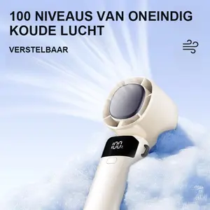 Portable Handheld Turbo Fan with 100 Adjustable Speeds, Battery Powered Mini Personal Fan, Ideal for Eyelash Drying and Travel