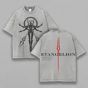 Neon Genesis Evangelion Biomechanical Printed Unisex Washed T-Shirt fathersdaygift