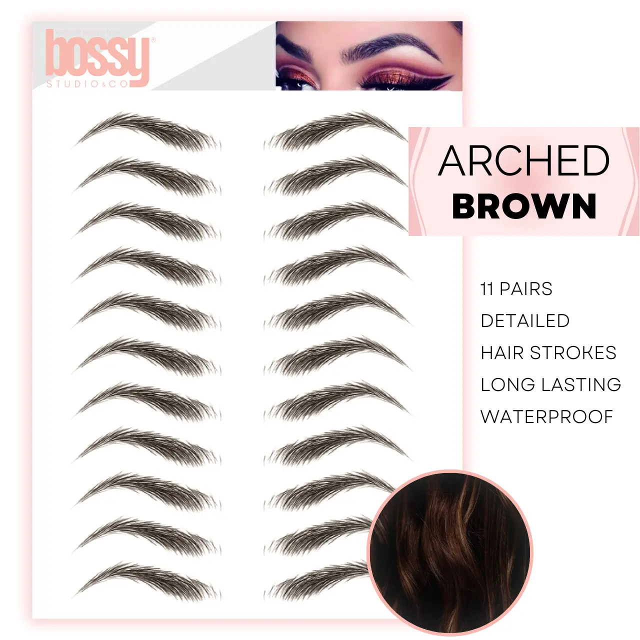 | Arched | Temporary Eyebrow Tattoos by Bossy Studio & Co | Arched | Temporary Eyebrow Tattoos by Bossy Studio & Co