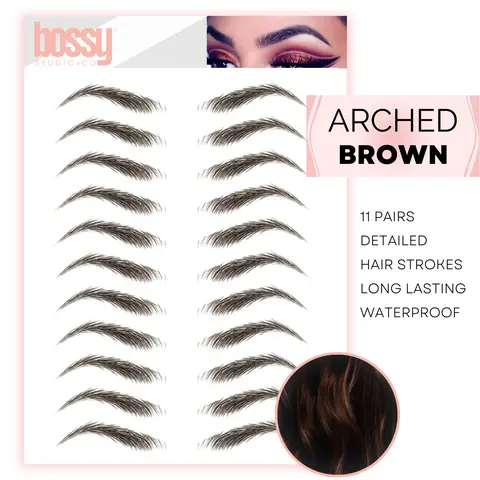| Arched | Temporary Eyebrow Tattoos by Bossy Studio & Co