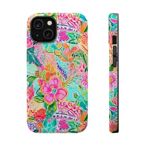Tropical Floral Phone Case,for iPhone 17 16 15 14 13 12 Pro Max