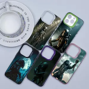 P-Predator Phone Case For iPhone 17 16 15 14 13 12 11 Pro Max Plus Phone Case, Multi-Tone Metallic Finish Effect, Flexible TPU Material, Slim Shockproof Protective Cover, Scratch and Fingerprint Resistant