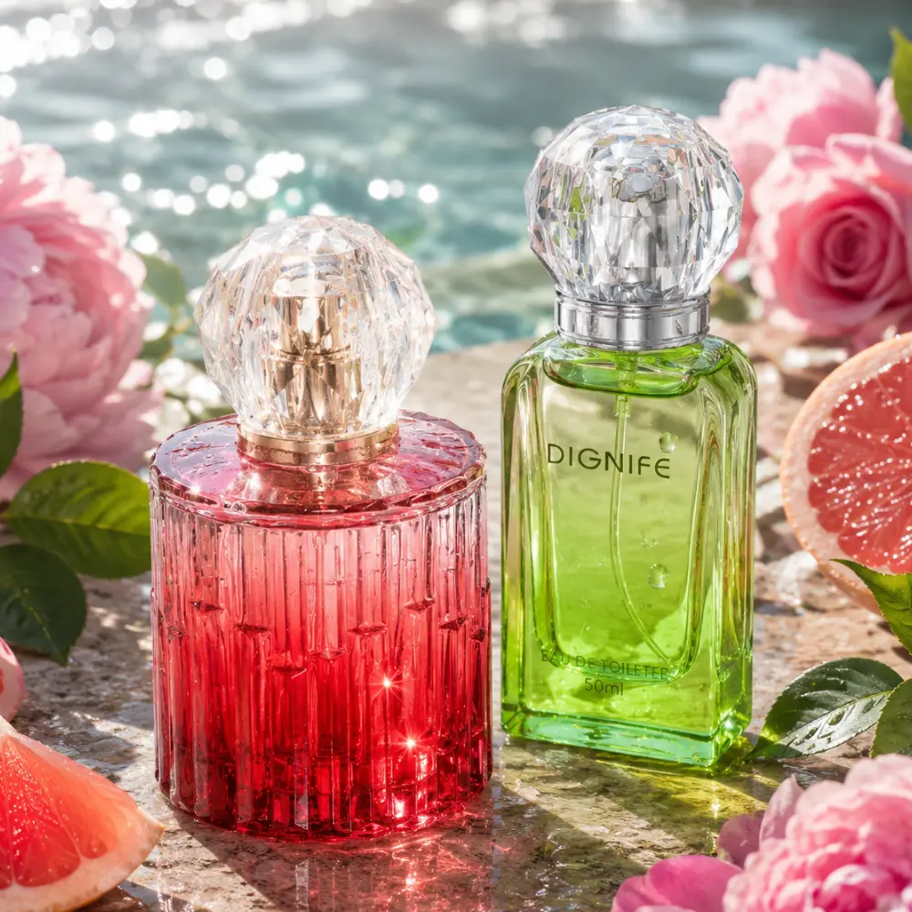 Women's 2-Pack Dual Scents Fragrance Set, 60ml Liquid Long-Lasting Eau De Parfum (Blackcurrant Rose Woody, Tropical Mango Grapefruit Floral) for Adults, Daily Wear & Travel Gifts, Ethyl Alcohol-Based