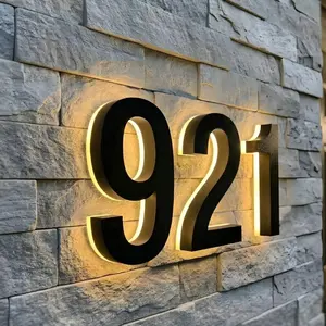 5 inch backlit house numbers - 2700k ABS Polymer - Waterproof