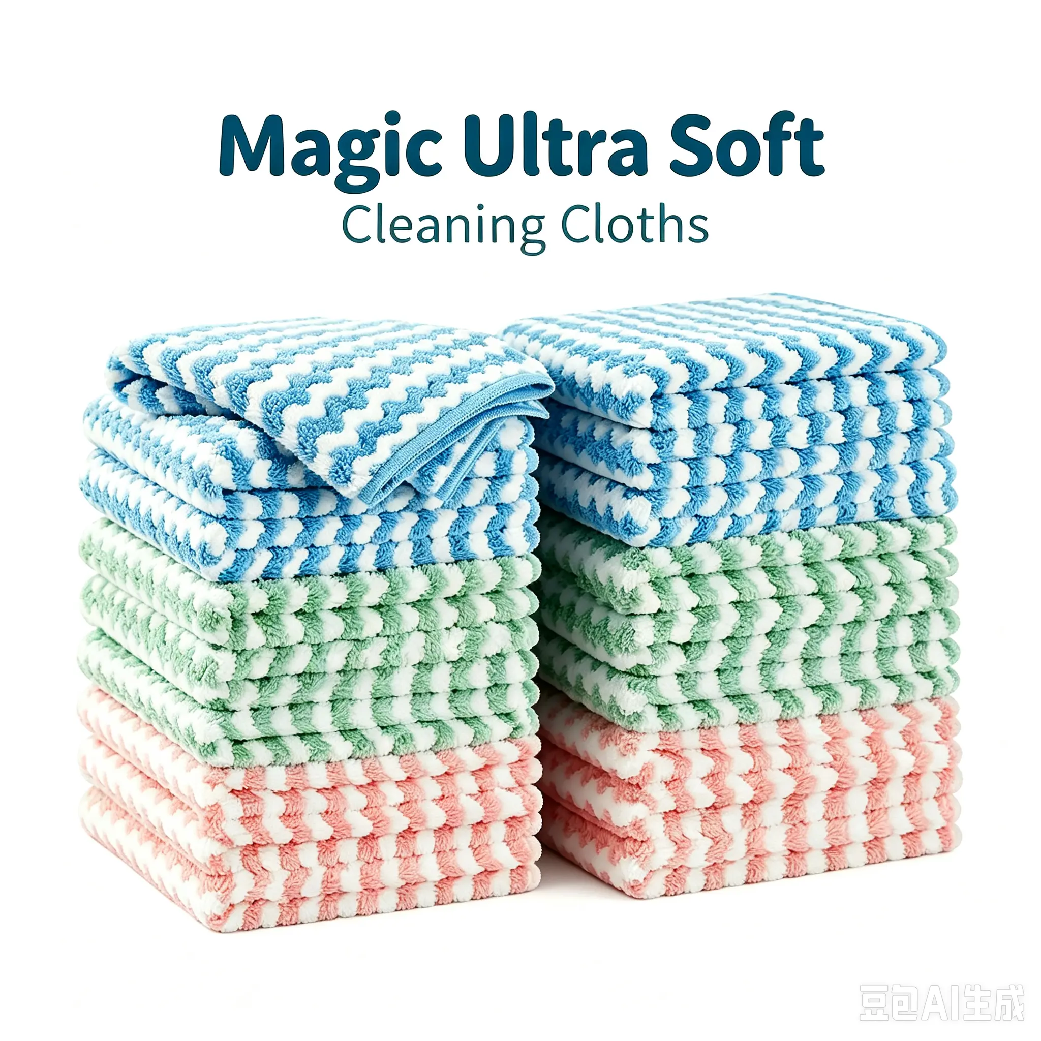 20PCS [Mixed Colors] Ultra Soft Coral Fleece Microfiber Towels, 10x10 in Multi-Purpose Kitchen Cleaning Cloths - Lint-Free, Highly Absorbent, Quick-Drying, Washable Reusable for Kitchen/Car/Bath