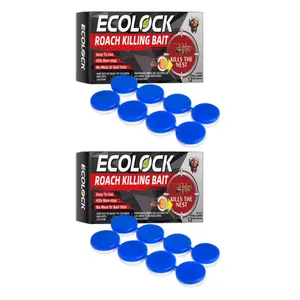 Roach Killing Bait Station - Nest-Level Elimination, Mess-Free, Easy to Use - 12 Individual Stations, Non-Toxic, Safe for Humans and Pets